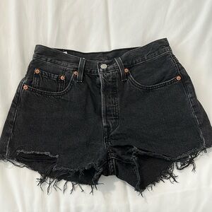 Black Levi’s 501 shorts